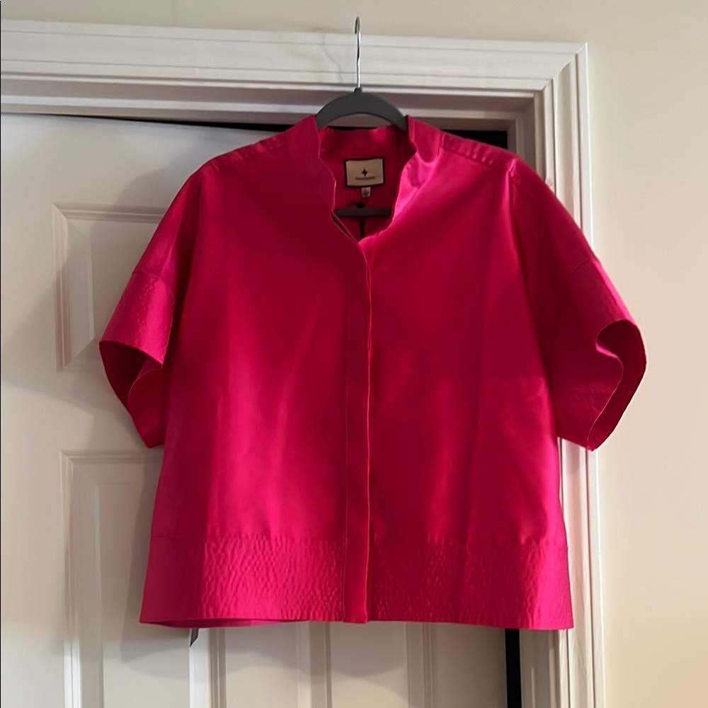 TUCKERNUCK
Hot Pink Dupioni Trapunto Stitch Sofia Shirt